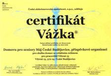 Certifikát Vážka