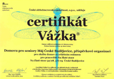 Certifikát Vážka